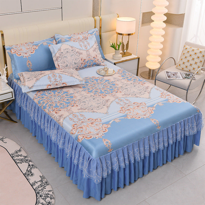 KTX-036819 Viscose Fiber Summer Sleeping Mat with Pillowcases - Three-Piece Set