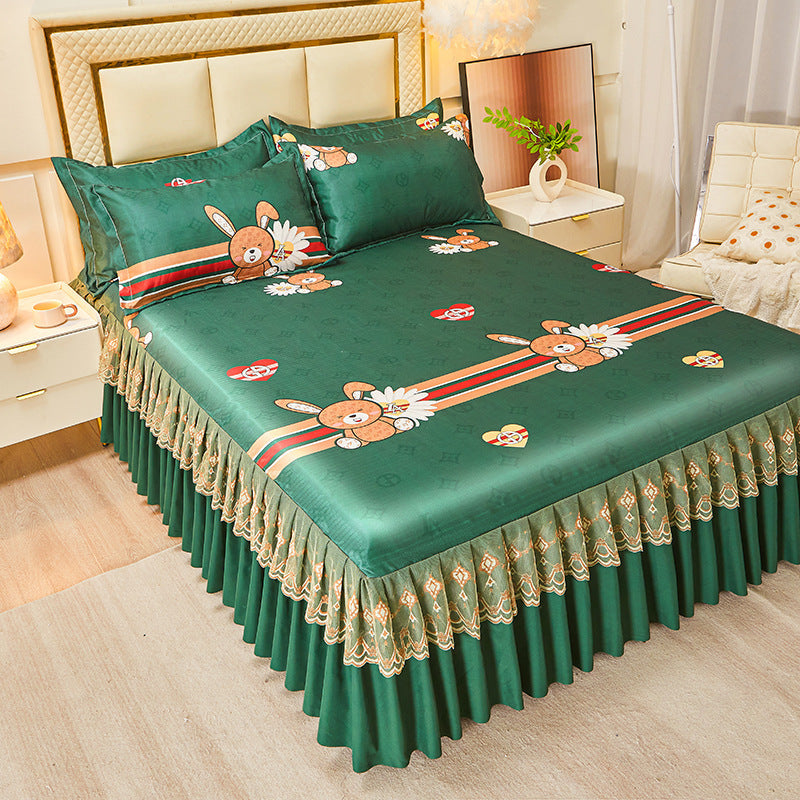 KTX-036819 Viscose Fiber Summer Sleeping Mat with Pillowcases - Three-Piece Set