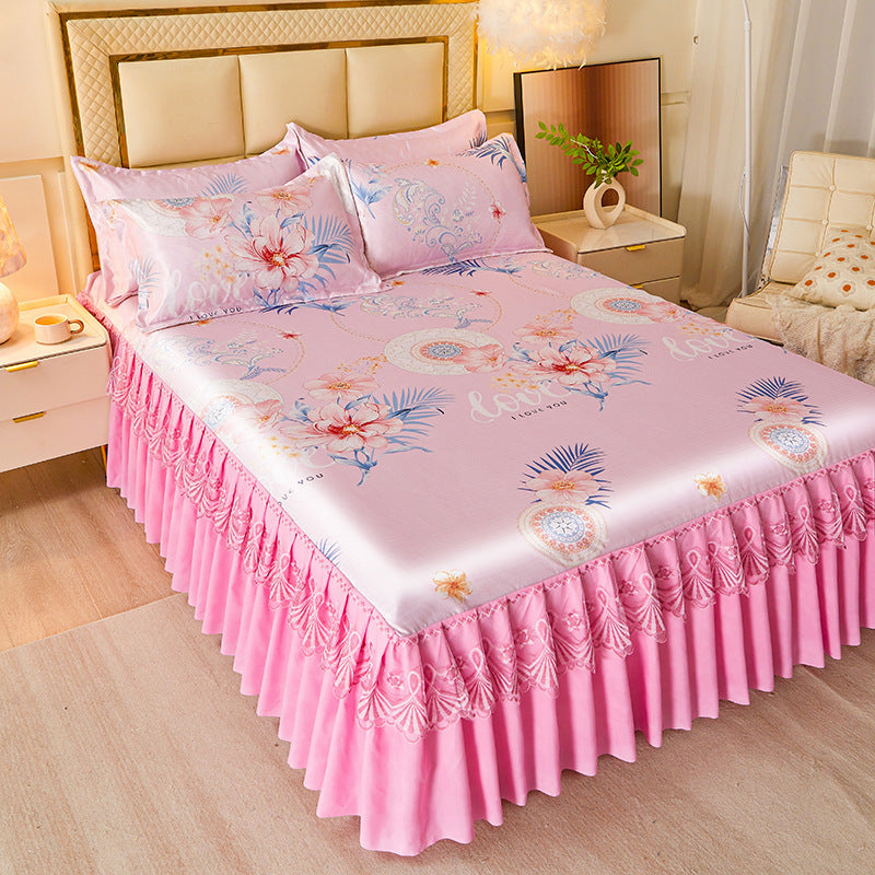 KTX-036819 Viscose Fiber Summer Sleeping Mat with Pillowcases - Three-Piece Set