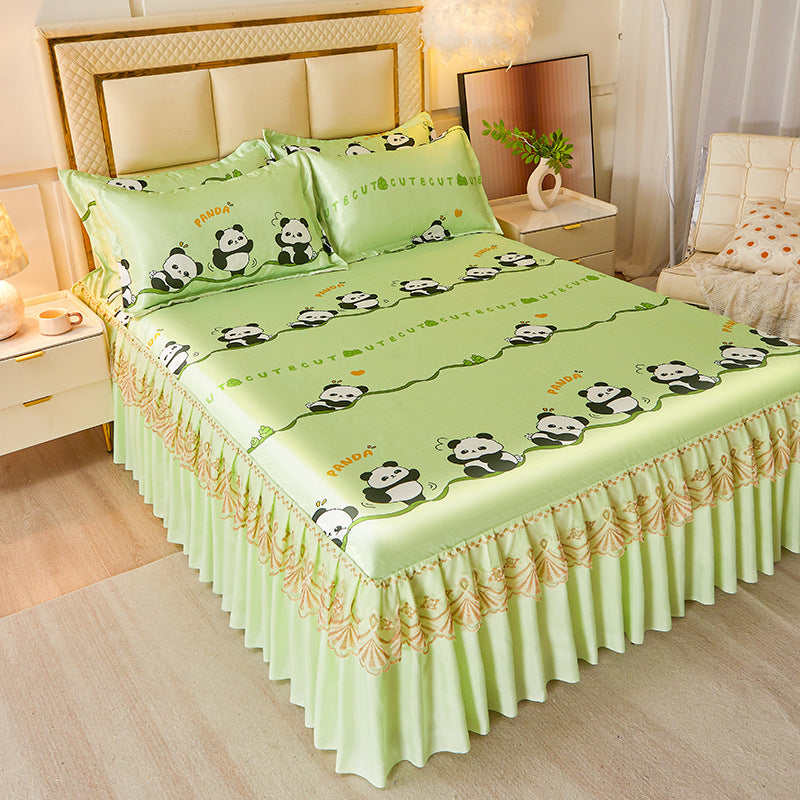 KTX-036819 Viscose Fiber Summer Sleeping Mat with Pillowcases - Three-Piece Set