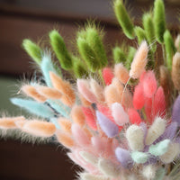 HKM-036947 Dried Flower Bouquet with Rabbit Tail Grass - Variety of Colors, 40-50CM Height, 20 Branches Each