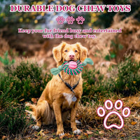 HKM-036947 Durable Dog Chew Toy for Aggressive Chewers - Natural Rubber and Nylon for Interactive Fun and Teeth Cleaning