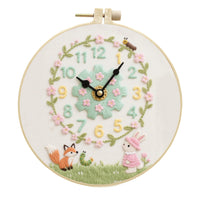 HKM-037011 Creative DIY Animal and Lively Clock Embroidery Kit with Eco-Friendly Material