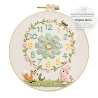 HKM-037011 Creative DIY Animal and Lively Clock Embroidery Kit with Eco-Friendly Material