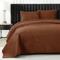 HKM-037011 Luxury Pure Polyester Flannel 3-Piece Bed Cover Set - Queen & King Sizes, Green