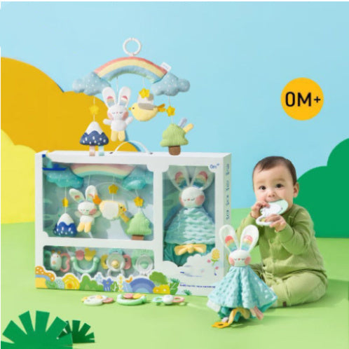 HKM-037011 Newborn Soothing Rattle Teether Toy for Early Education and Development