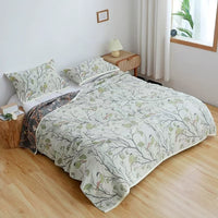 HKM-037011 Printed Cotton Gauze Towel Blanket - Summer Plants & Flowers Design, Available in 150x200cm and 200x230cm Sizes