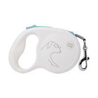 HKM-037011 Retractable Dog Leash for Small, Medium, and Large Breeds - Durable Nylon Traction Belt in Cream White