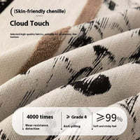 HKM-037075 Elegant Chenille Sofa Cover in Lily White with Seasonal Patterns – Various Sizes Available