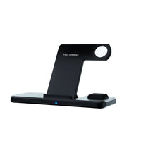 HKM-037075 Universal Three-in-One Multifunctional Wireless Charging Bracket - CE FCC ROHS Certified, Black