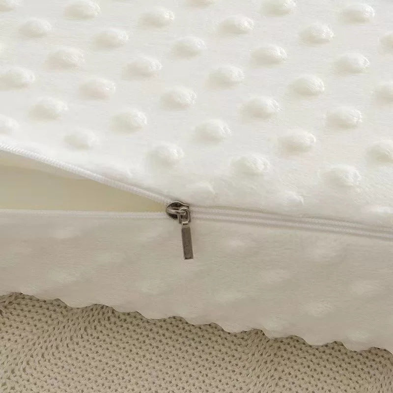HKM-037139 Cervical Support Latex Pillow with Slow Rebound Memory Foam, 30x50cm, White