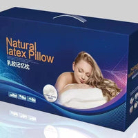 HKM-037139 Cervical Support Latex Pillow with Slow Rebound Memory Foam, 30x50cm, White