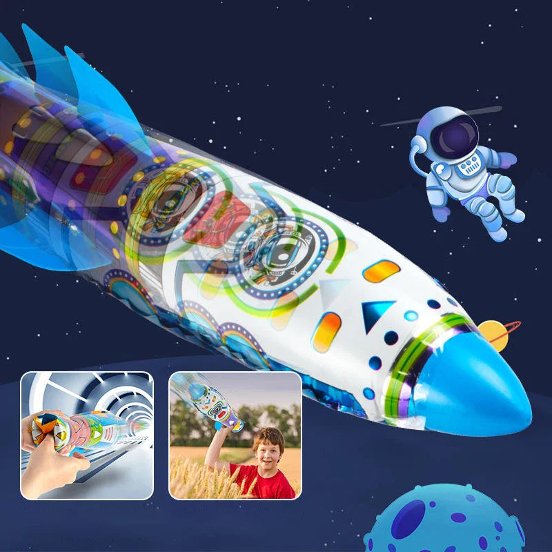 KTX-037267 3D Rocket Ejection Balloon Toy for Kids - Fun Party Atmosphere Decoration