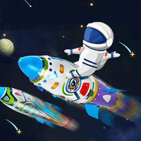 HKM-037267 3D Rocket Ejection Balloon Toy for Kids - Fun Party Atmosphere Decoration