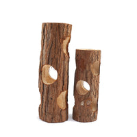 HKM-037267 Solid Wood Bird & Small Animal Tube Platform Toy - Molar Chew for Hamsters, Rabbits, Dogs & Cats