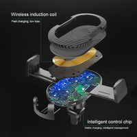 HKM-037395 Wireless Fast Charging Car Phone Holder with Adjustable Mount and Sensing Technology