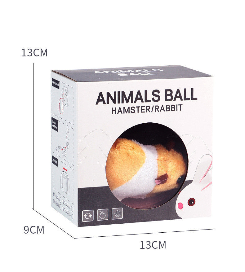 HKM-037779 Simulated Hamster Rabbit Electric Rolling Ball Cat Toy