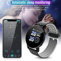 HKM-037843 Bluetooth Smart Watch with Heart Rate Monitoring, 1.3-Inch LED Display, Vibration Reminder, 7-Day Battery Life