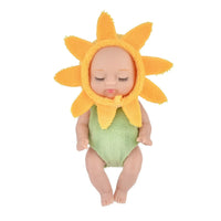 HKM-037843 Cute Mini Sleeping Rebirth Doll - Soft PVC Baby Animal Toy for Kids, Perfect Birthday Gift
