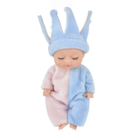 HKM-037843 Cute Mini Sleeping Rebirth Doll - Soft PVC Baby Animal Toy for Kids, Perfect Birthday Gift