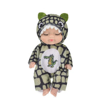 HKM-037843 Cute Mini Sleeping Rebirth Doll - Soft PVC Baby Animal Toy for Kids, Perfect Birthday Gift