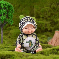 HKM-037843 Cute Mini Sleeping Rebirth Doll - Soft PVC Baby Animal Toy for Kids, Perfect Birthday Gift