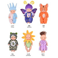 HKM-037843 Cute Mini Sleeping Rebirth Doll - Soft PVC Baby Animal Toy for Kids, Perfect Birthday Gift