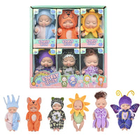 HKM-037843 Cute Mini Sleeping Rebirth Doll - Soft PVC Baby Animal Toy for Kids, Perfect Birthday Gift