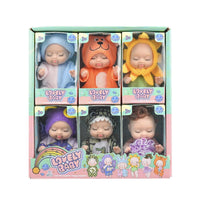 HKM-037843 Cute Mini Sleeping Rebirth Doll - Soft PVC Baby Animal Toy for Kids, Perfect Birthday Gift