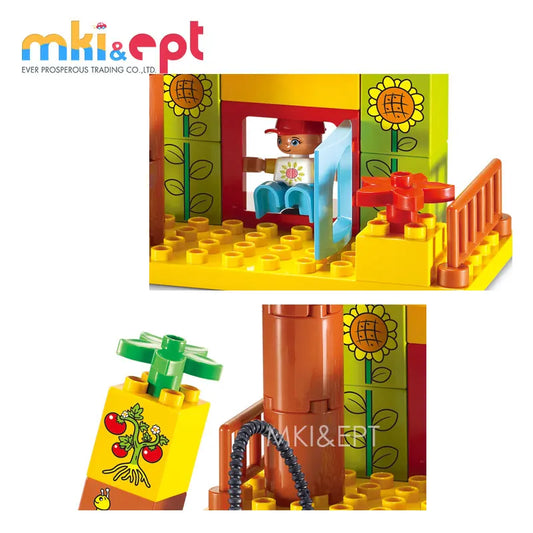 Educational Building Blocks Set for Kids - 48pcs Wooden Blocks for Ages 2-7, Modern Design