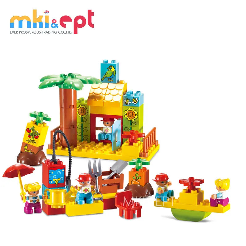 Educational Building Blocks Set for Kids - 48pcs Wooden Blocks for Ages 2-7, Modern Design