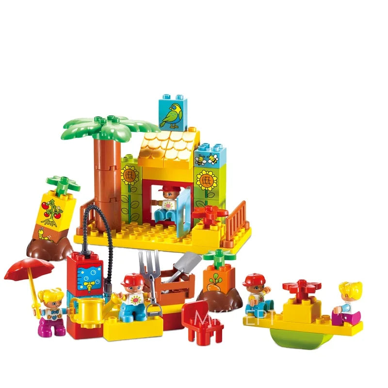 Educational Building Blocks Set for Kids - 48pcs Wooden Blocks for Ages 2-7, Modern Design