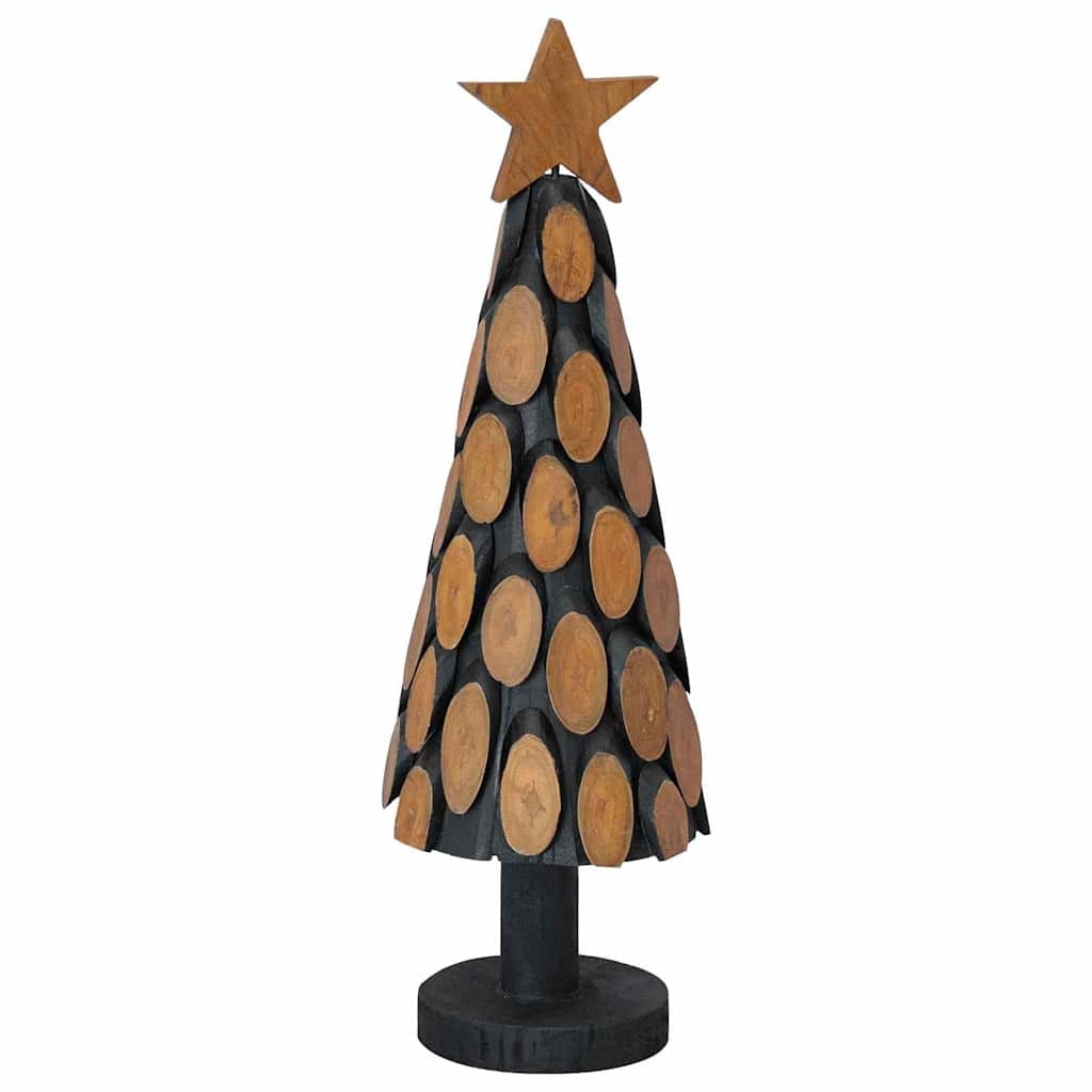 HKM-037971 Modern 60 cm Solid Teak Wood Christmas Tree with Stand for Indoor Decoration
