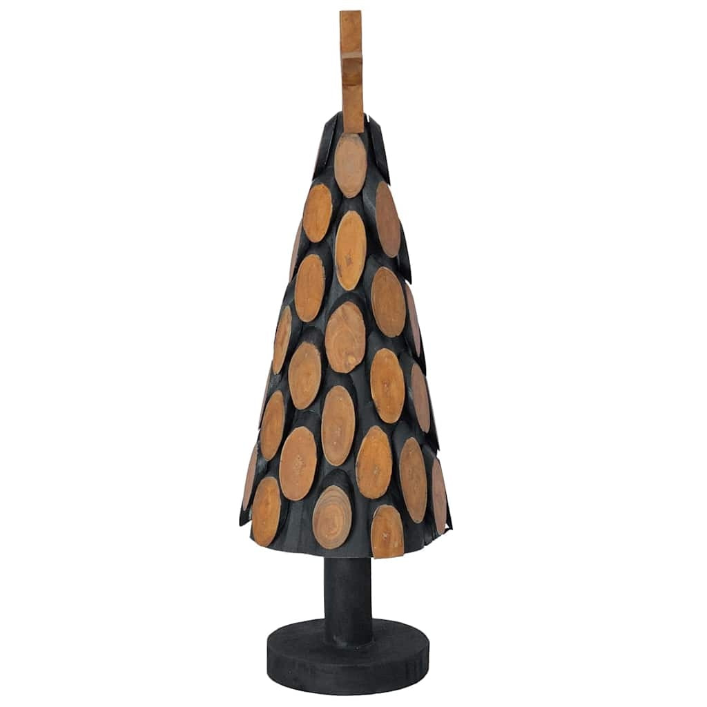 HKM-037971 Modern 60 cm Solid Teak Wood Christmas Tree with Stand for Indoor Decoration