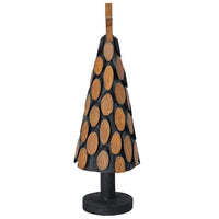 HKM-037971 Modern 60 cm Solid Teak Wood Christmas Tree with Stand for Indoor Decoration