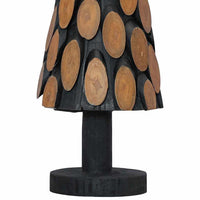 HKM-037971 Modern 60 cm Solid Teak Wood Christmas Tree with Stand for Indoor Decoration