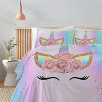 HKM-038163 3D Digital Printed Polyester Bedding Set with Duvet Cover and Pillowcases - Twin to Cal King Sizes