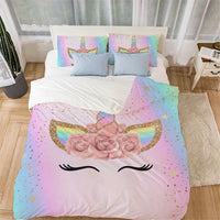 HKM-038163 3D Digital Printed Polyester Bedding Set with Duvet Cover and Pillowcases - Twin to Cal King Sizes