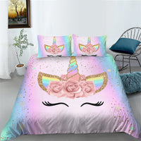 HKM-038163 3D Digital Printed Polyester Bedding Set with Duvet Cover and Pillowcases - Twin to Cal King Sizes