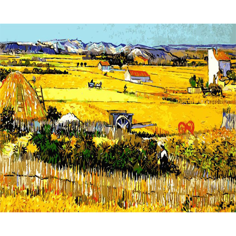 HKM-038163 Digital Oil Painting on Linen – Frameless Landscape Artwork 40x50CM