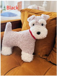 HKM-038291 Plush Schnauzer Dog Keychain Pendant - Cute Schoolbag Accessory in Various Colors