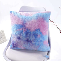 HKM-038547 Gradient Plush Pillow Cushion Cover for Modern Home and Office Settings