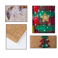 HKM-038611 Christmas Table Decorative Wine Bottle Bag - Creative Design 35cm Cloth Bag with Festive Themes