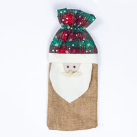 HKM-038611 Christmas Table Decorative Wine Bottle Bag - Creative Design 35cm Cloth Bag with Festive Themes