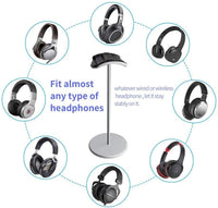 HKM-038675 Helmet Holder Stand in Grey Aluminum Alloy - Space-Saving Design, 11 Inches Tall