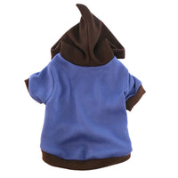HKM-038739 Cozy Hooded Fleece Dog Sweater in Blue, Red, and Yellow - Sizes S to XXL
