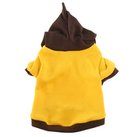 HKM-038739 Cozy Hooded Fleece Dog Sweater in Blue, Red, and Yellow - Sizes S to XXL