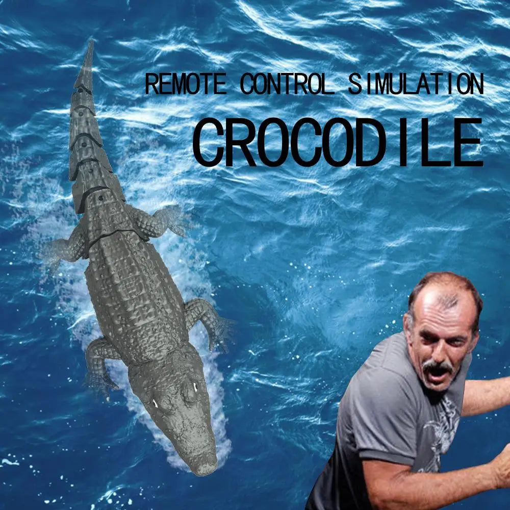 HKM-038739 Remote Control Swimming Crocodile Toy - 2.4G Radio Control for Kids, Ages 6 and Up, Indoor-Outdoor Fun