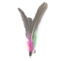HKM-038803 Pet Cat Toy Feather Fishing Rod with Bell - 12-Piece Set