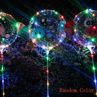 HKM-038931 Glowing Decorative Round Balloon - Transparent PVC with Three-Speed Switch